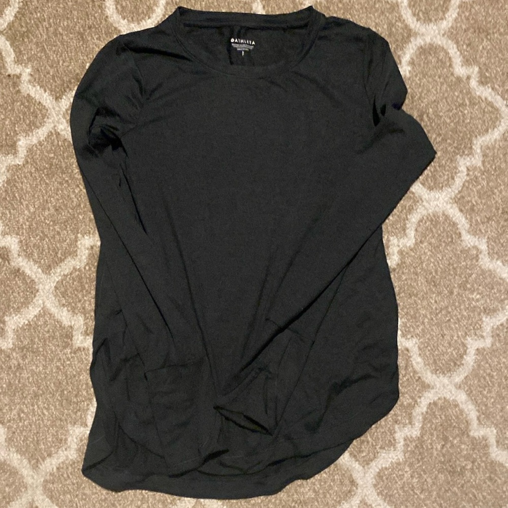 Athleta long sleeve top, size small, gray